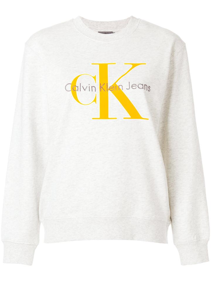 Ck Jeans Logo Jumper - Grey