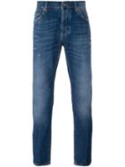 Dolce & Gabbana Straight Leg Jeans, Men's, Size: 46, Blue, Cotton