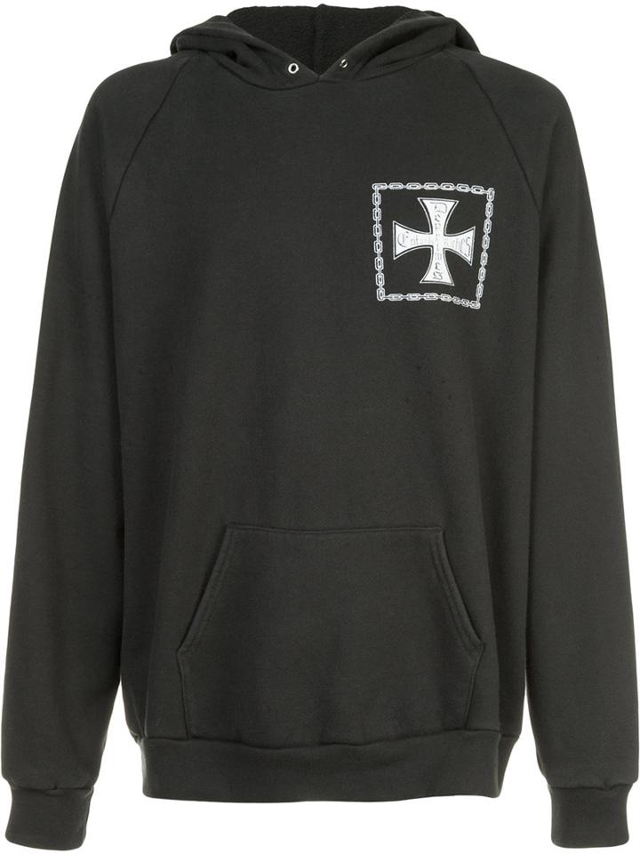 Enfants Riches Deprimes - Cross Print Hoodie - Unisex - Cotton - M, Black, Cotton