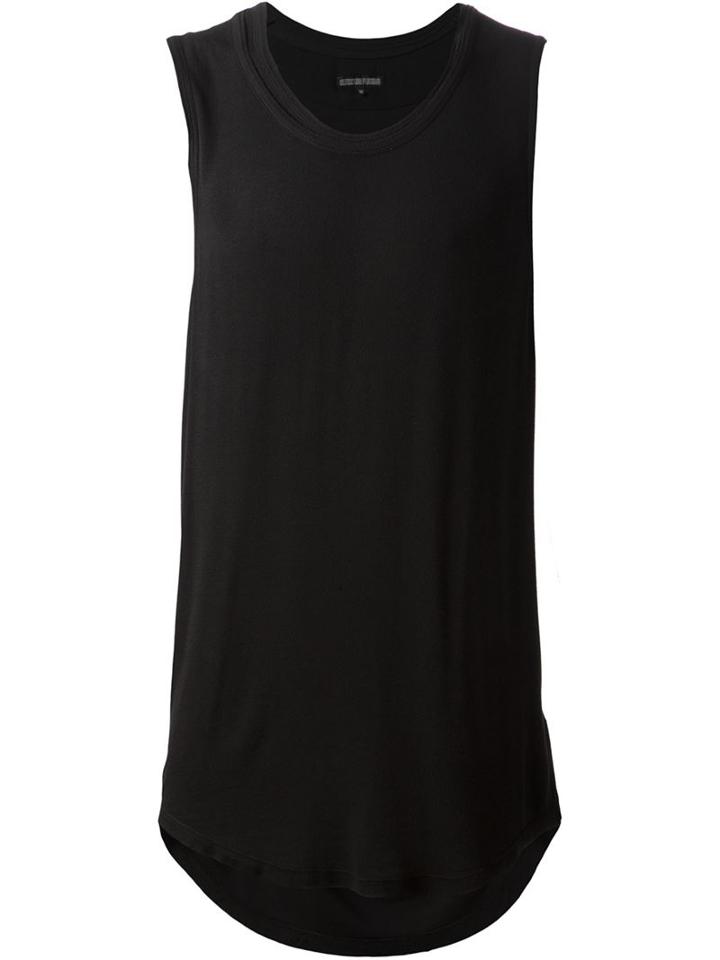 Alexandre Plokhov Ribbed Tank Top, Men's, Size: 48, Black, Spandex/elastane/modal