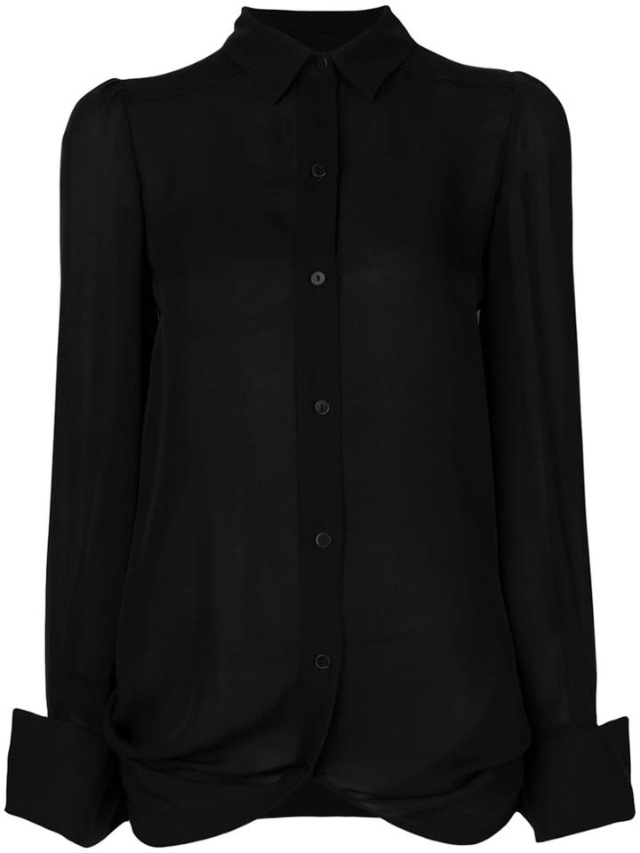 Plein Sud Ruffled Back Shirt - Black
