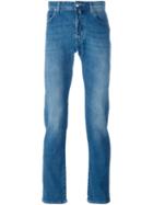 Jacob Cohen Straight Leg Jeans, Men's, Size: 37, Blue, Cotton/polyester/spandex/elastane