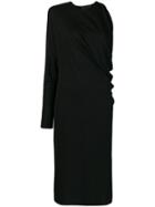 Versace Asymmetric Sleeve Dress - Black