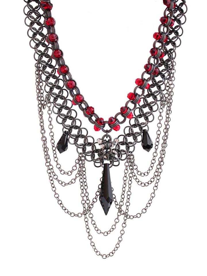 Fannie Schiavoni Layered Jewel Necklace, Women's, Grey
