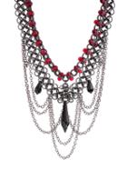 Fannie Schiavoni Layered Jewel Necklace, Women's, Grey