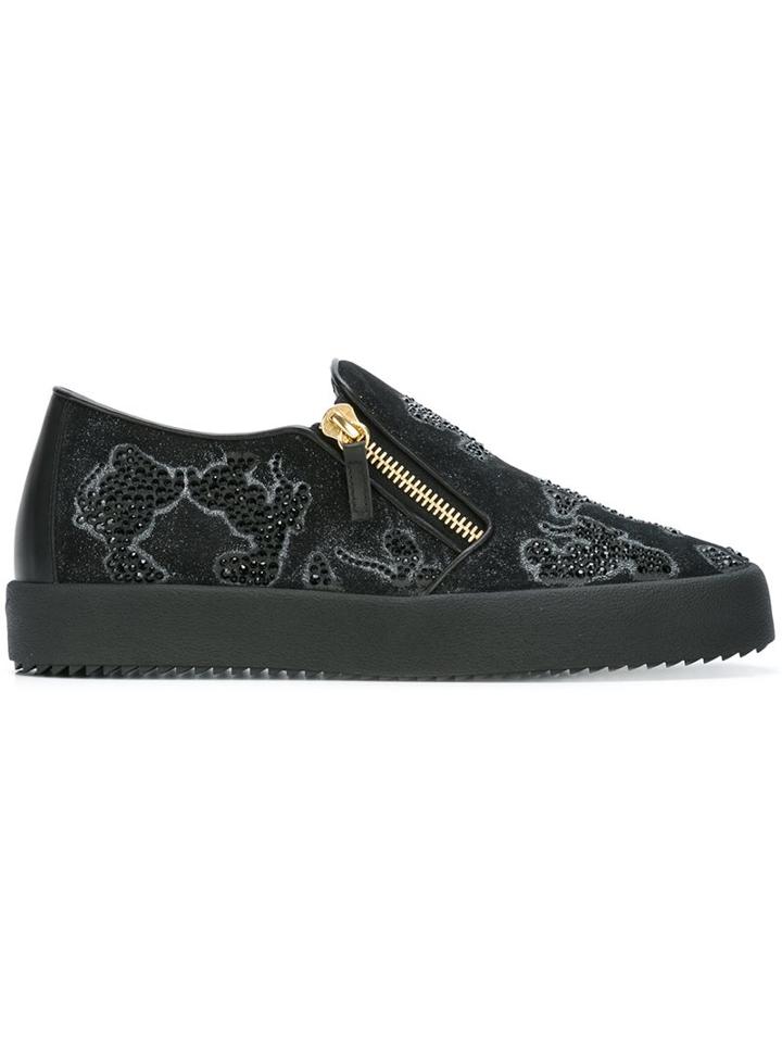 Giuseppe Zanotti Design Mickey Mouse Slip-on Sneakers