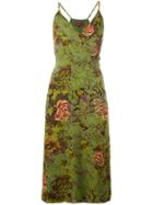 Kenzo Vintage Floral Print Dress, Women's, Size: 38, Green
