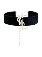 Saint Laurent Deconstructed Monogram Choker - Black