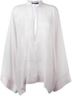 Haider Ackermann Sheer Loose Fit Tunic, Women's, Size: 36, Pink/purple, Silk