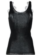 Lanvin Lace Detail Top, Women's, Size: Xs, Black, Cotton/spandex/elastane