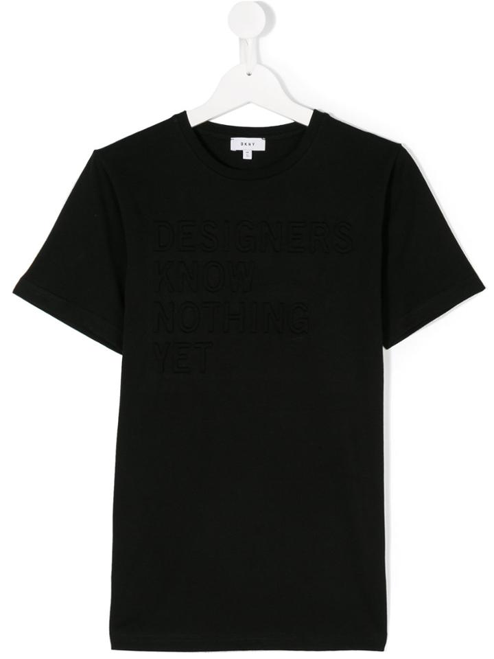 Dkny Kids Designers Know Nothing Yet T-shirt - Black