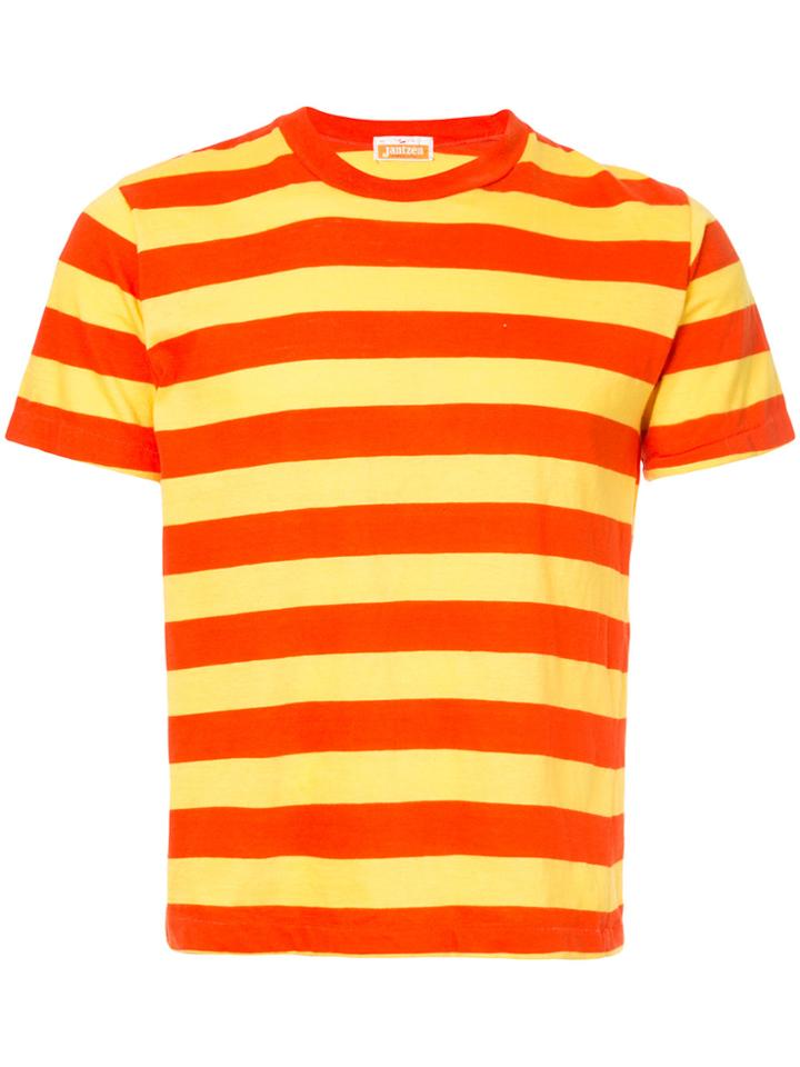 Fake Alpha Vintage 1970s Striped T-shirt - Red