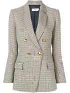 A.l.c. Double-breasted Checked Blazer - Nude & Neutrals