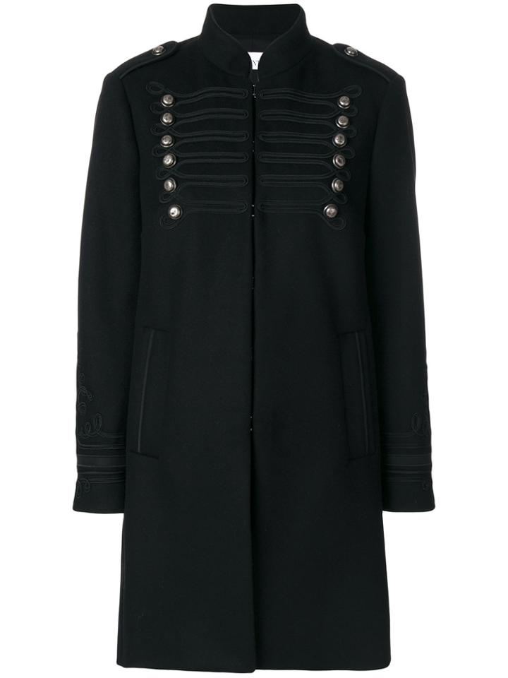 Red Valentino Military Style Coat - Black