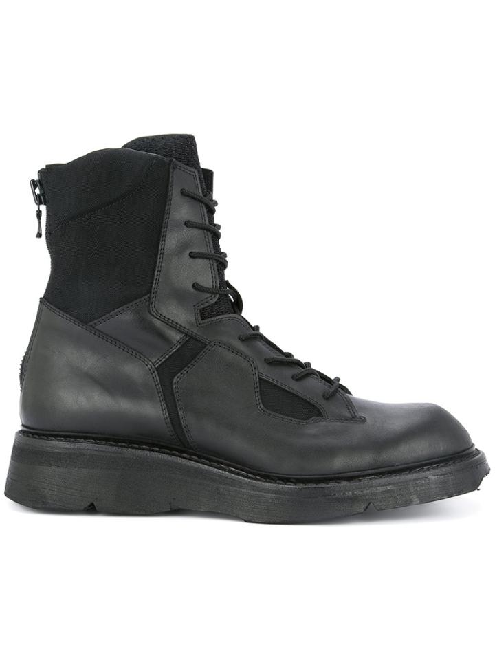 Julius Lace-up Combat Boots - Black