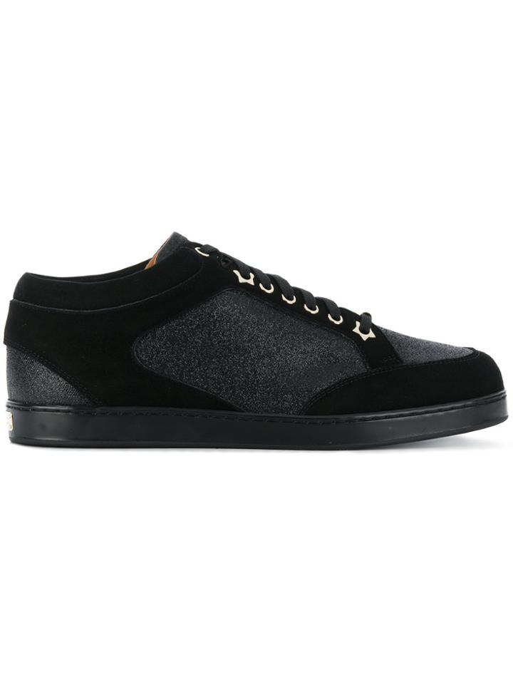 Jimmy Choo Glitter Miami Sneakers - Black