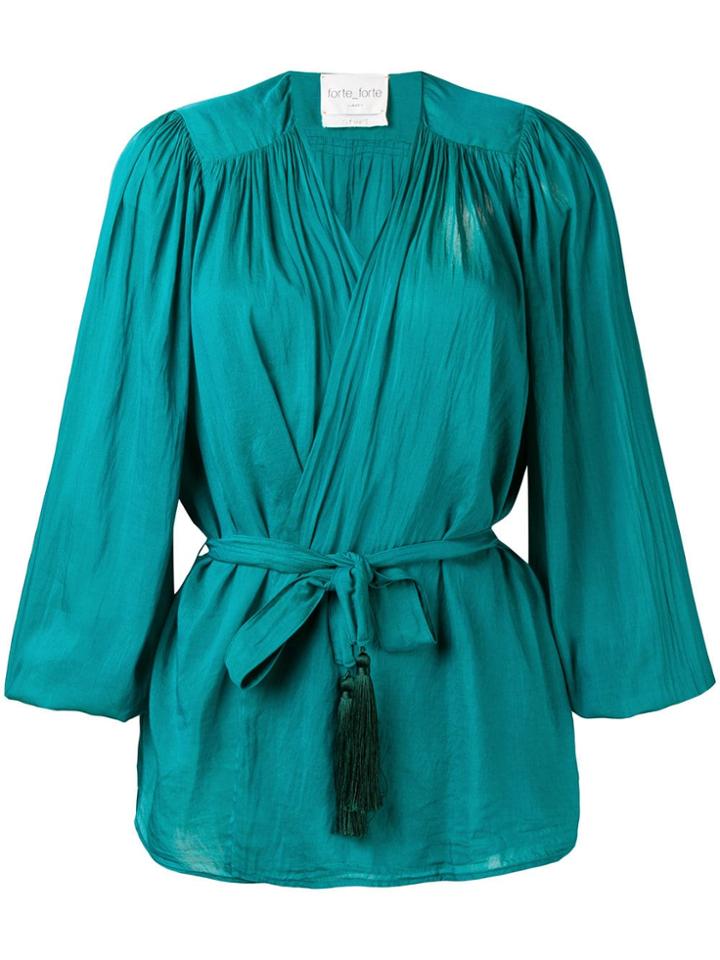 Forte Forte Wrap Blouse - Green