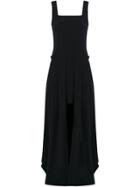 Marc Ellis Layered Skirt Gown - Black