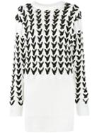 Y / Project - Long Sleeve Cable Knit Dress - Women - Cotton - Xs, White, Cotton