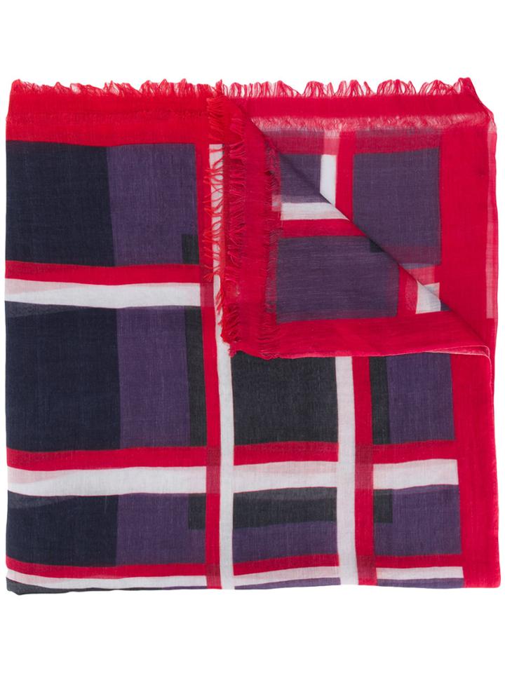 Faliero Sarti Striped Scarf - Red