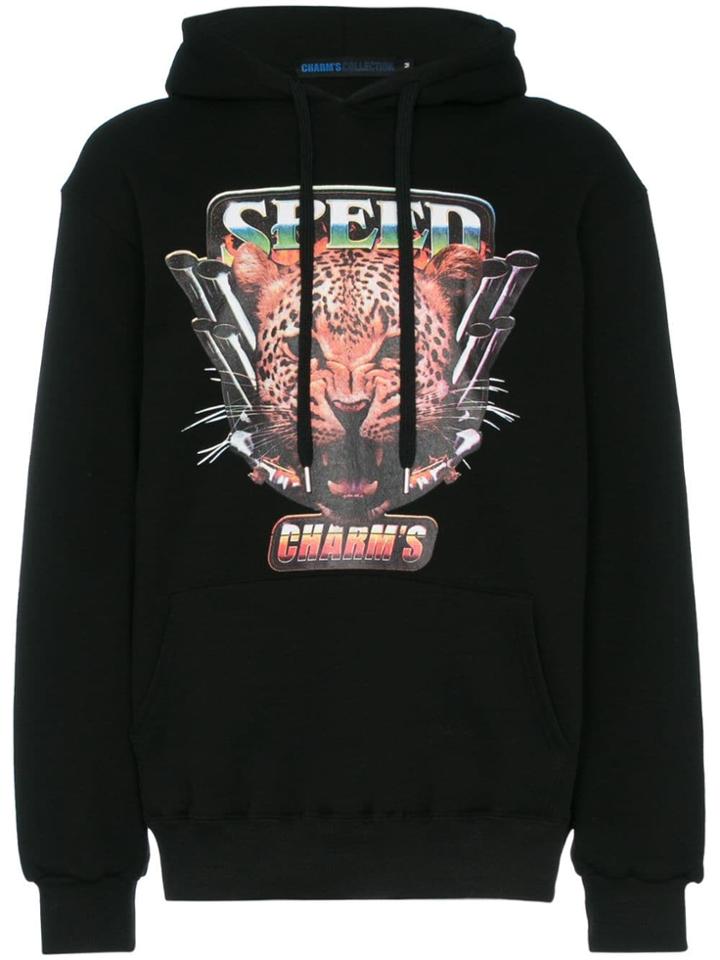 Charm's Leopard Print Sweater - Black