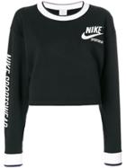 Nike Logo Contrast Trim Sweatshirt - Black