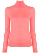 N.peal Cashmere Polo Neck Sweater - Pink & Purple