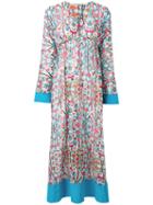 Miahatami - Floral Print Midi Dress - Women - Polyester - 44, Blue, Polyester