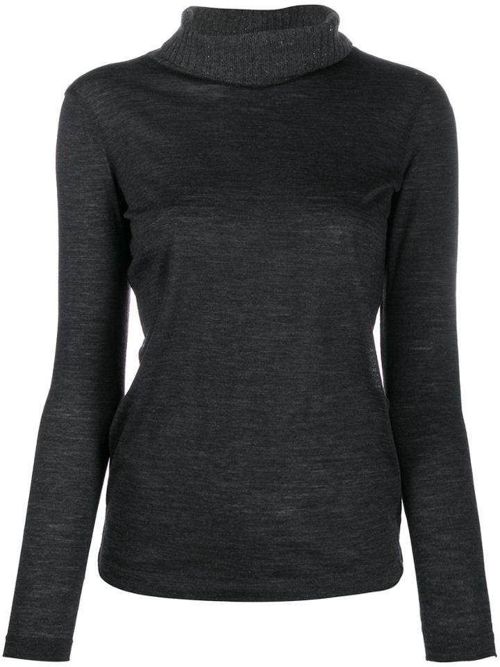 Fabiana Filippi Roll Neck Knitted Top - Grey
