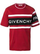 Givenchy Logo Colour-block T-shirt - Red