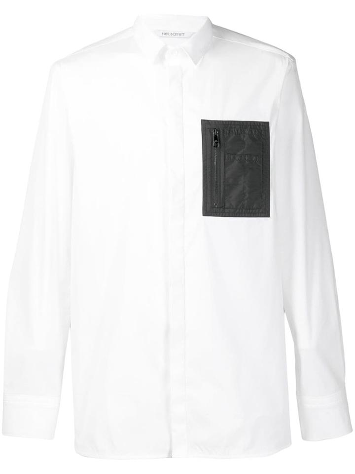 Neil Barrett Patch Slim-fit Shirt - White