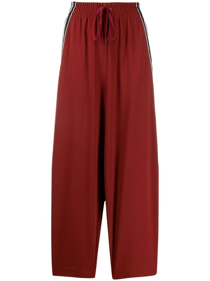 See By Chloé Appliqué Side Stripe Track Pants - Red