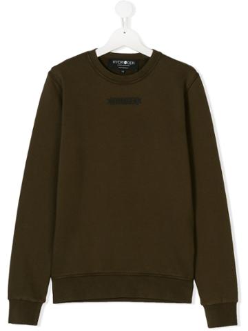 Hydrogen Kids Teen Logo Embroidered Sweatshirt - Green