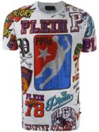 Philipp Plein Dip Embellished T-shirt, Men's, Size: Large, Grey, Cotton