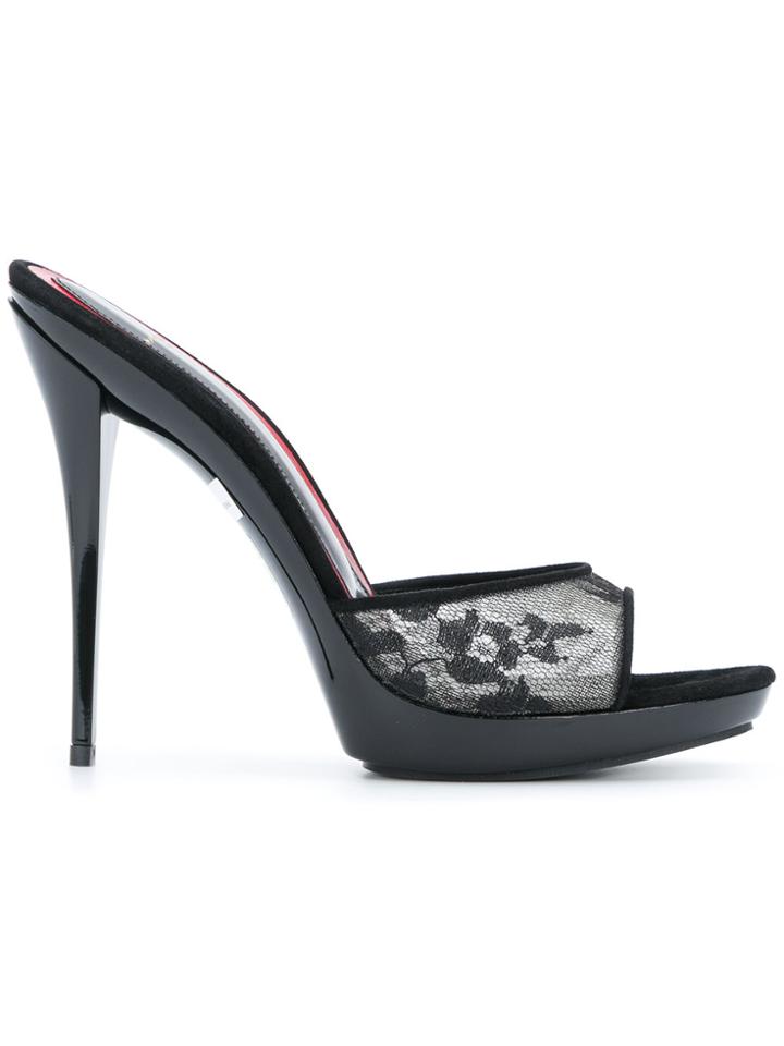 Maison Ernest Passione Slip On Heeled Sandals - Black