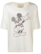 Laneus Mickey Print T-shirt - Neutrals