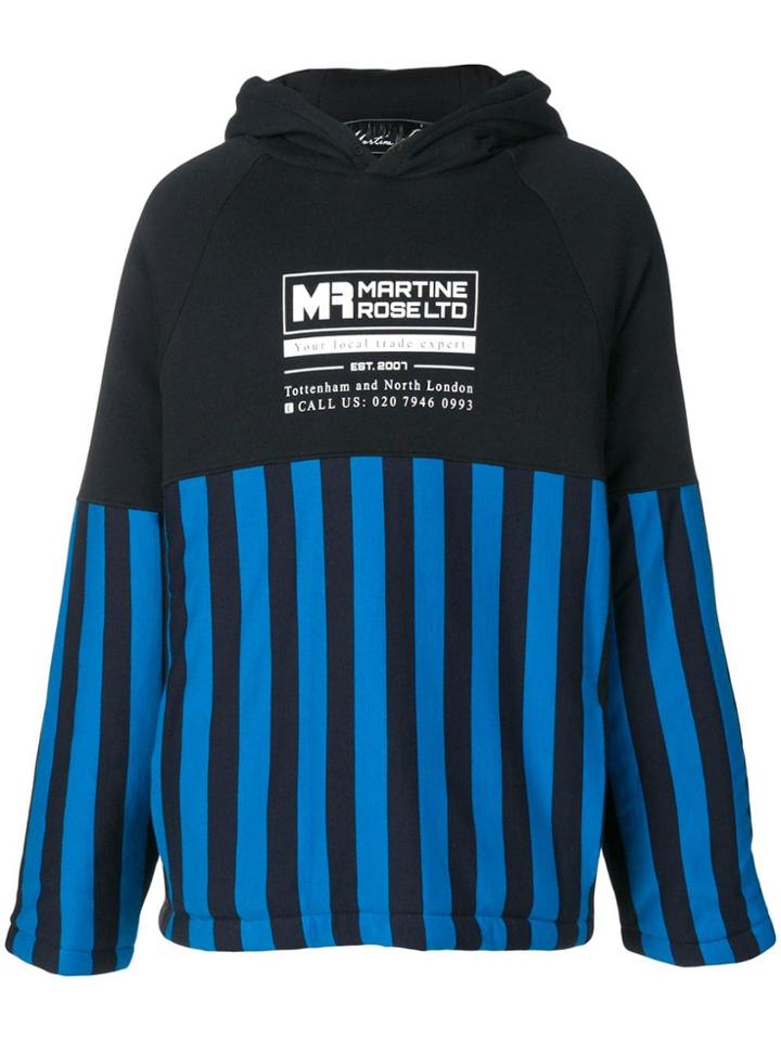 Martine Rose Contrast Panel Hoodie - Black