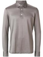 Kiton Long Sleeve Polo Shirt - Grey