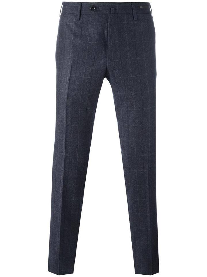 Pt01 Slim-fit Trousers, Men's, Size: 54, Grey, Virgin Wool