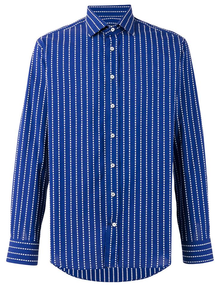Etro - Woven Stripe Shirt - Men - Cotton - 40, Blue, Cotton