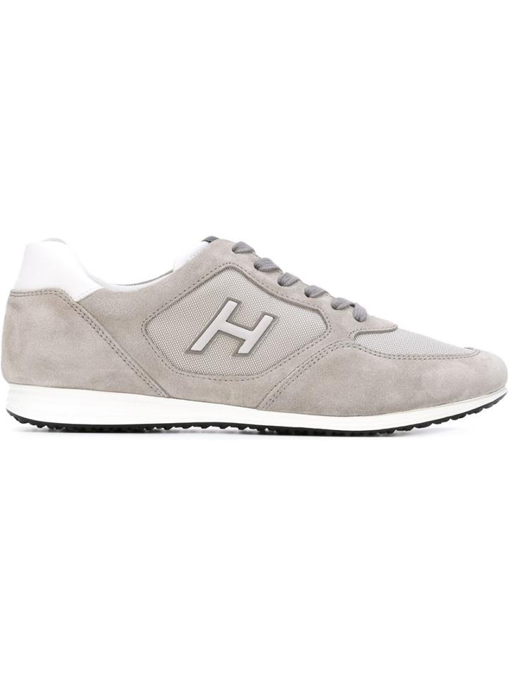 Hogan Low-top Sneakers, Men's, Size: 7, Grey, Rubber/suede/nylon