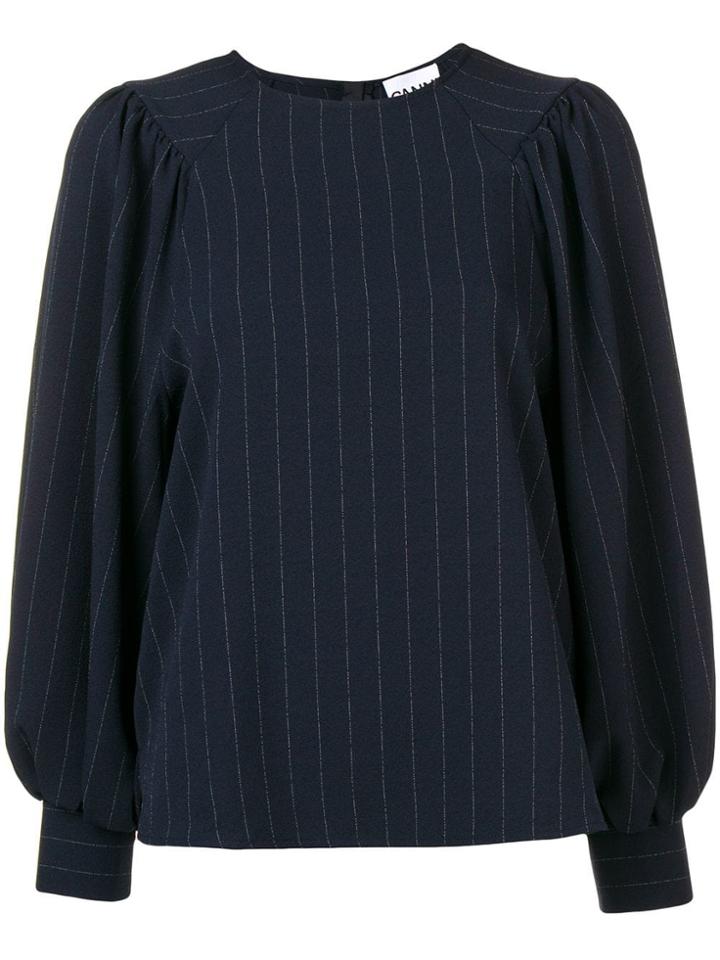 Ganni Pinstriped Blouse - Blue