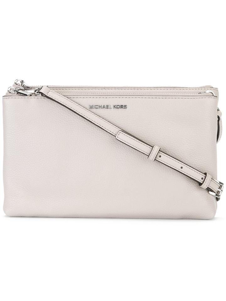 Michael Michael Kors Adele Double Zip Crossbody Bag - Nude & Neutrals