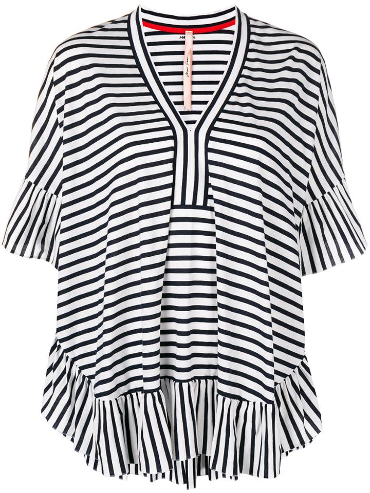 Marc Cain Striped Oversized Blouse - Blue