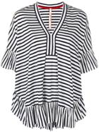 Marc Cain Striped Oversized Blouse - Blue