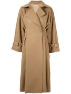 Boyarovskaya Clasp-embellished Oversized Coat - Brown