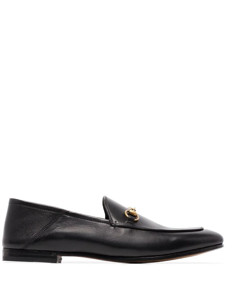 Gucci Black Brixton Leather Loafers