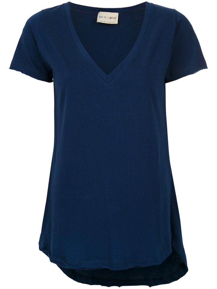 Andrea Bogosian V-neck T-shirt - Blue