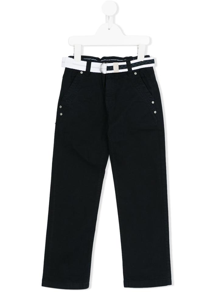Lapin House - Belted Trousers - Kids - Cotton/spandex/elastane/tactel - 6 Yrs, Boy's, Blue