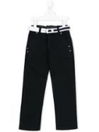 Lapin House - Belted Trousers - Kids - Cotton/spandex/elastane/tactel - 6 Yrs, Boy's, Blue